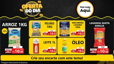 Modelo de TV para TV Horizontal com o tema Oferta Do Dia para Supermercado