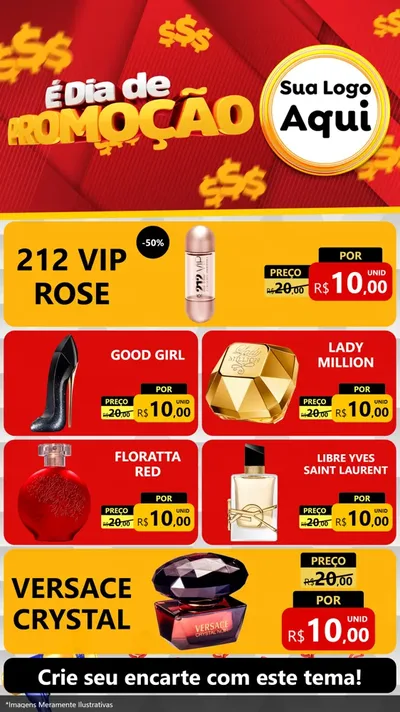 Modelo de TV para TV Vertical com o tema É Dia De Promoção para Perfumes