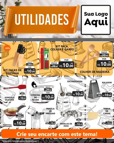 Modelo de Rede Social para Feed Instagram com o tema Utilidades para Utilidades Domésticas