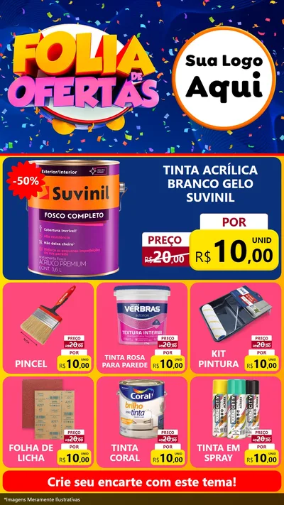 Modelo de Rede Social para Stories com o tema Folia de Ofertas para Tintas e Ferramentas