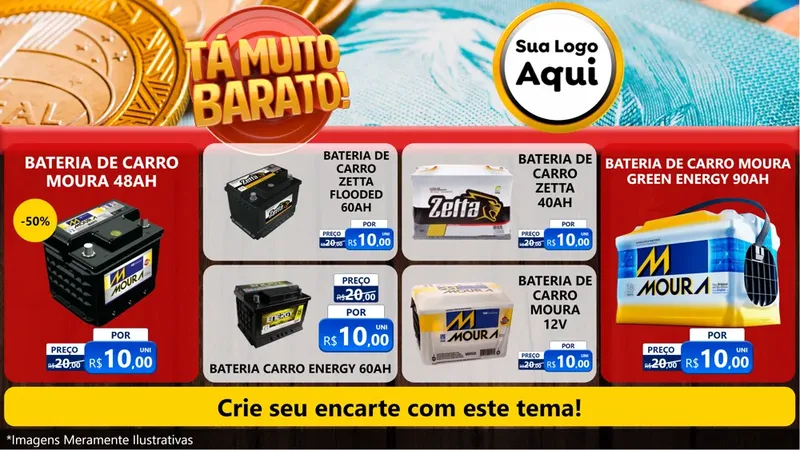 Modelo de TV para TV Horizontal com o tema Está Muito Barato para Baterias Elétricas