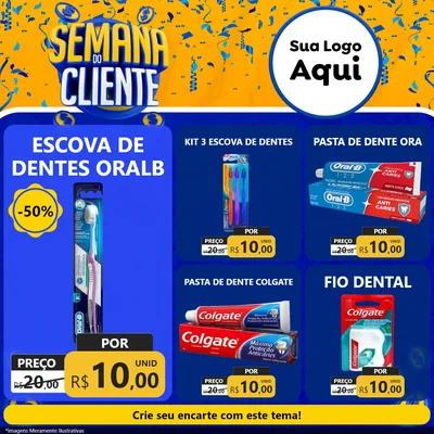 Modelo de Rede Social para Feed Facebook com o tema Semana do Cliente para Higiene Pessoal