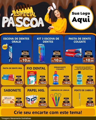 Modelo de Rede Social para Feed Instagram com o tema Especial Páscoa para Higiene Pessoal