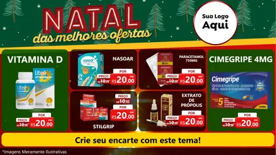 Modelo de TV para TV Horizontal com o tema Natal das Melhores Ofertas para Farmácia