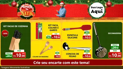 Modelo de TV para TV Horizontal com o tema Promoção de Natal para Utilidades Domésticas