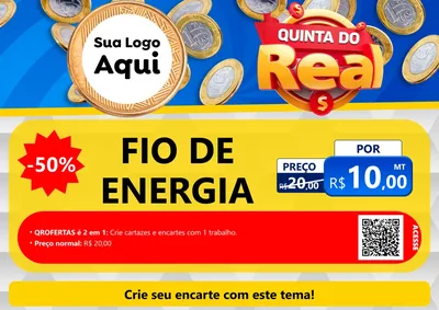 Modelo de Cartaz para Cartaz A4 Horizontal com o tema Quinta do Real para Materiais Elétricos
