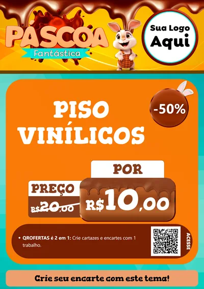 Modelo de Cartaz para Cartaz A4 Vertical com o tema Páscoa Fantástica para Material para Construção