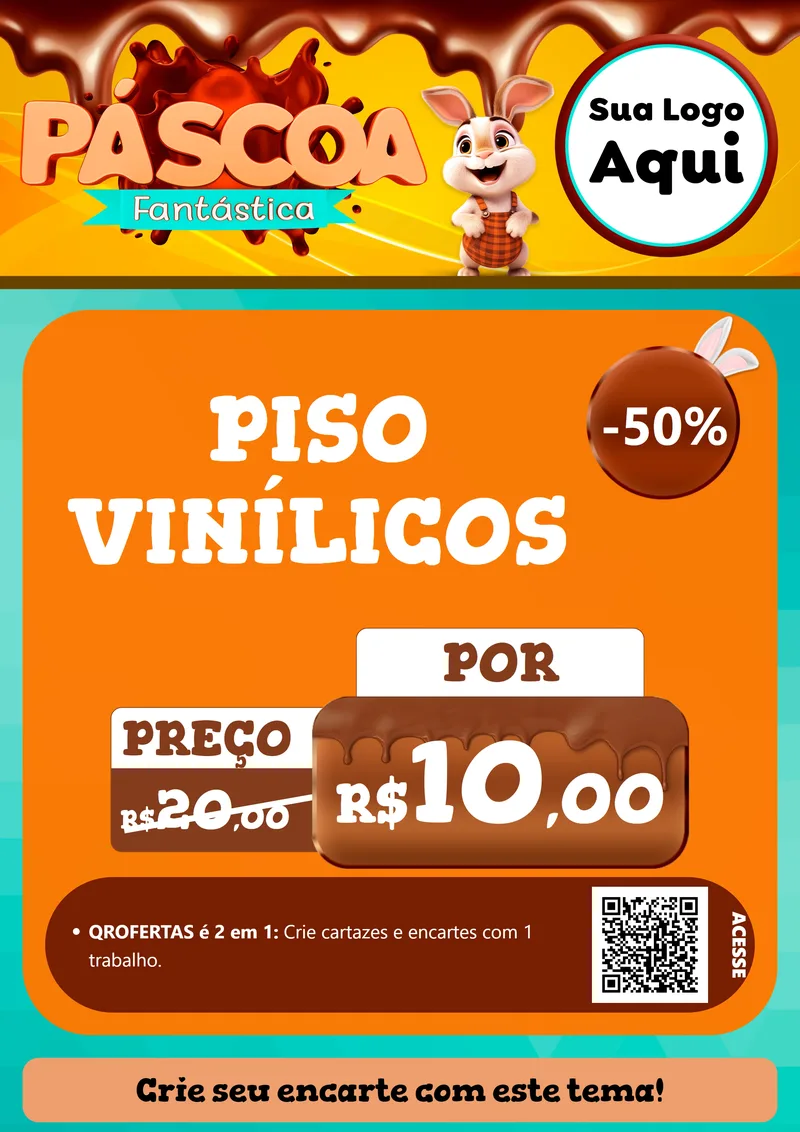 Modelo de Cartaz para Cartaz A4 Vertical com o tema Páscoa Fantástica para Material para Construção
