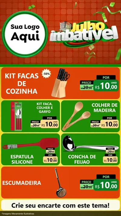 Modelo de TV para TV Vertical com o tema Julho Imbatível para Utilidades Domésticas