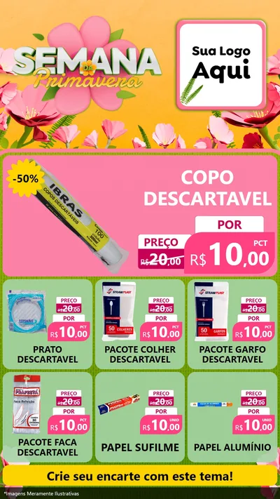 Modelo de Rede Social para Stories com o tema Semana da Primavera para Embalagens