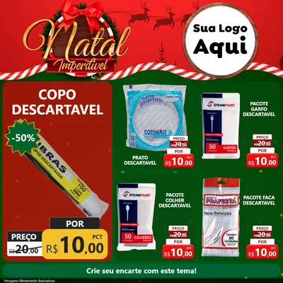Modelo de Rede Social para Feed Facebook com o tema Natal Imperdível para Embalagens