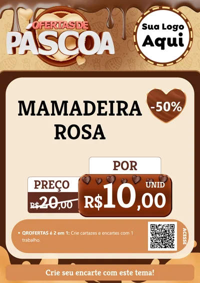 Modelo de Cartaz para Cartaz A4 Vertical com o tema Ofertas de Páscoa para Bebês