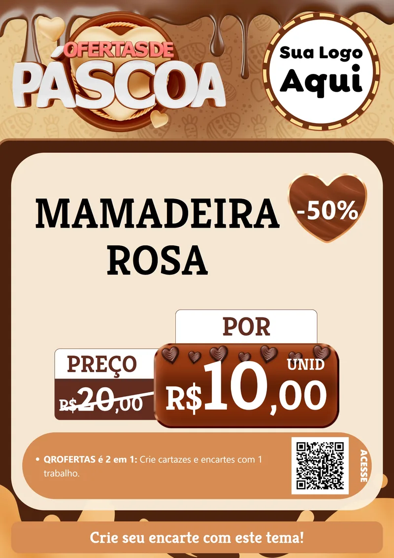 Modelo de Cartaz para Cartaz A4 Vertical com o tema Ofertas de Páscoa para Bebês