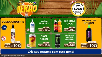 Modelo de TV para TV Horizontal com o tema Verão para Distribuidora de bebidas