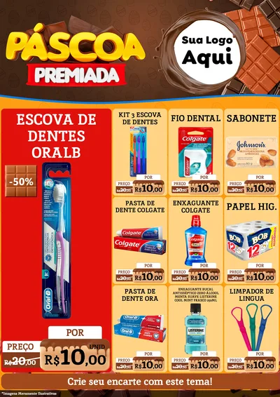 Modelo de Encarte para Encarte A4 Vertical com o tema Páscoa Premiada para Higiene Pessoal
