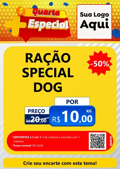 Modelo de Cartaz para Cartaz A4 Vertical com o tema Quarta Mais Especial para Pet Shop