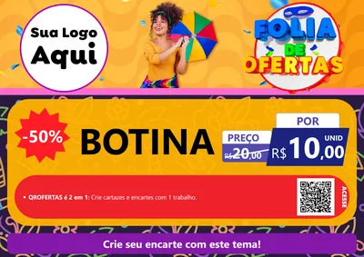 Modelo de Cartaz para Cartaz A4 Horizontal com o tema Folia de Ofertas para Agropecuária