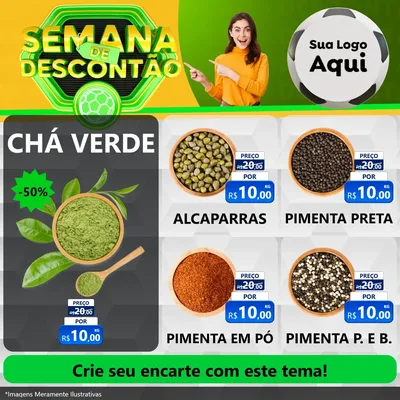 Modelo de Rede Social para Feed Facebook com o tema Semana de Descontão - Copa para Produtos Naturais