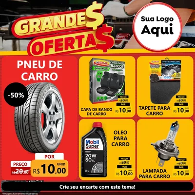 Modelo de Rede Social para Feed Facebook com o tema Grandes Ofertas - Autopeças para Auto peças