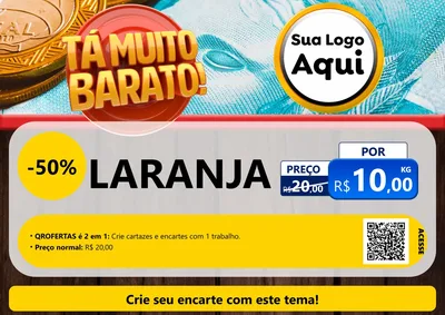 Modelo de Cartaz para Cartaz A4 Horizontal com o tema Está Muito Barato para Hortifrúti