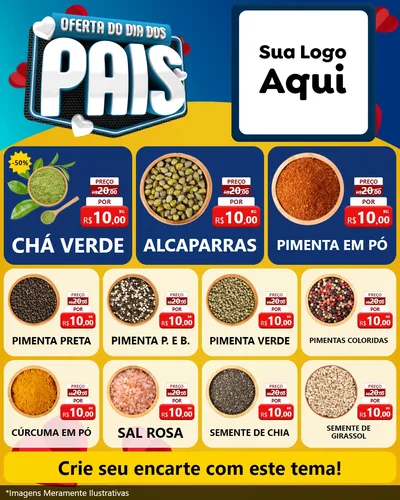 Modelo de Rede Social para Feed Instagram com o tema Oferta Do Dia Dos Pais para Produtos Naturais