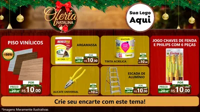 Modelo de TV para TV Horizontal com o tema Ofertas Natalina para Material para Construção