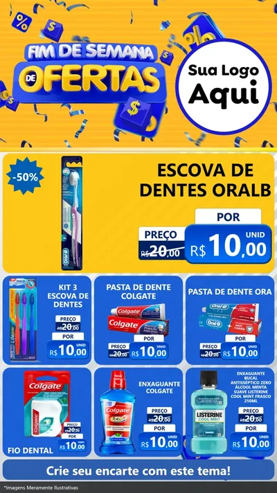 Modelo de Rede Social para Stories com o tema Fim de Semana de Ofertas para Higiene Pessoal
