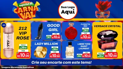 Modelo de TV para TV Horizontal com o tema Especial de Carnaval para Perfumes