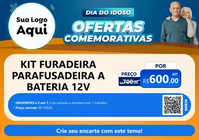 Modelo de Cartaz para Cartaz A4 Horizontal com o tema Dia do Idoso