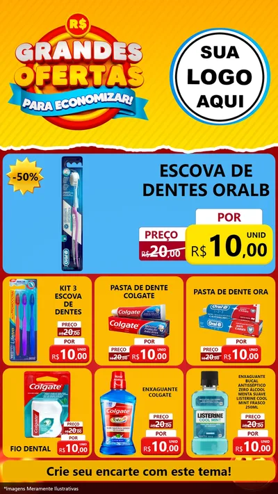 Modelo de Rede Social para Stories com o tema Grandes Ofertas Para Economizar! para Higiene Pessoal