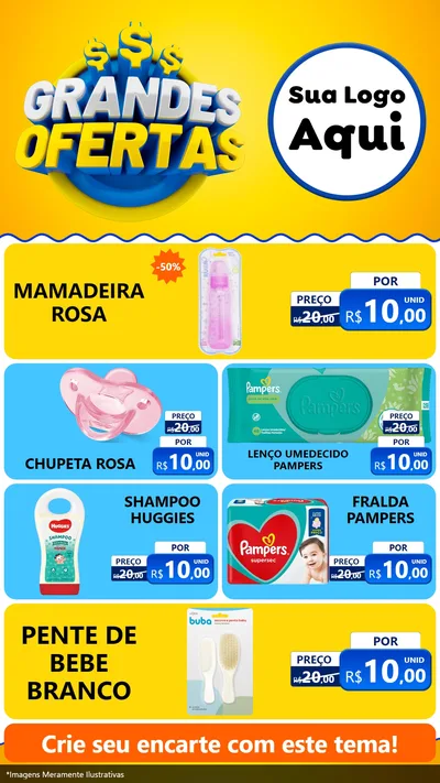Modelo de TV para TV Vertical com o tema Grandes Ofertas para Bebês