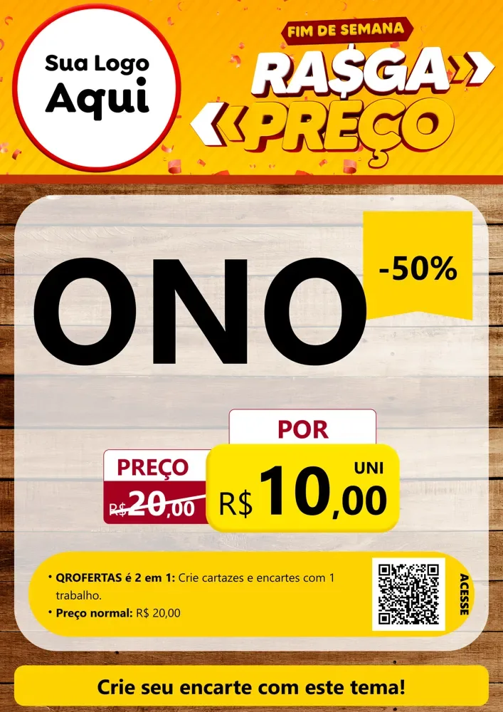 Modelo de Cartaz para Cartaz A4 Vertical com o tema Fim de Semana Rasga Preços para Óticas