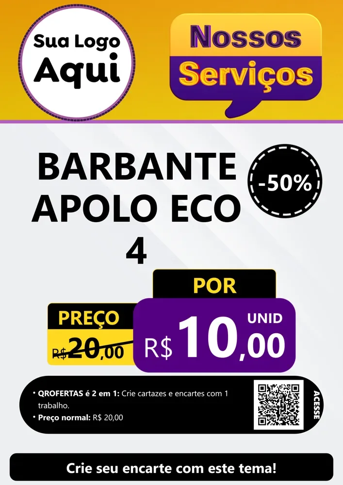 Modelo de Cartaz para Cartaz A4 Vertical com o tema Nossos Serviços para Armarinho e Aviamentos
