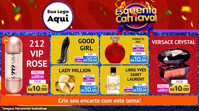 Modelo de TV para TV Horizontal com o tema Esquenta de Carnaval para Perfumes