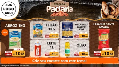 Modelo de TV para TV Horizontal com o tema Terça da Padaria