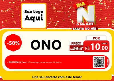 Modelo de Cartaz para Cartaz A4 Horizontal com o tema Dia N o Dia Mais Barato do Mês para Óticas