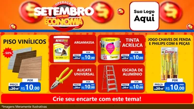 Modelo de TV para TV Horizontal com o tema Operação Setembro Com Muita Economia para Material para Construção