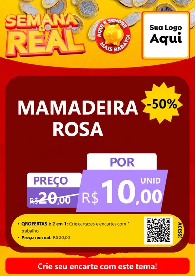 Modelo de Cartaz para Cartaz A4 Vertical com o tema Semana do Real para Bebês