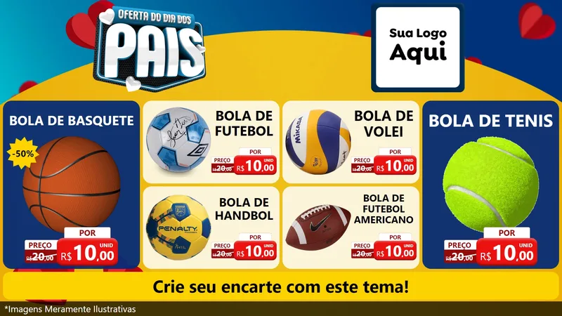 Modelo de TV para TV Horizontal com o tema Oferta Do Dia Dos Pais para Artigos Esportivos