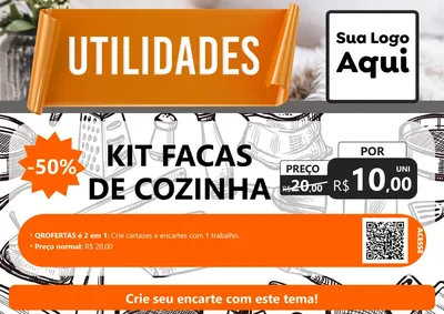Modelo de Cartaz para Cartaz A4 Horizontal com o tema Utilidades para Utilidades Domésticas