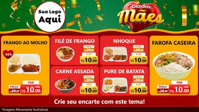 Modelo de TV para TV Horizontal com o tema Dia das Mães para Restaurante