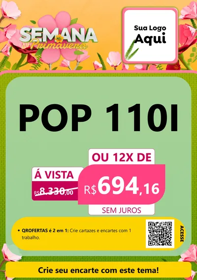 Modelo de Cartaz para Cartaz A4 Vertical com o tema Semana da Primavera para Concessionaria de Motos