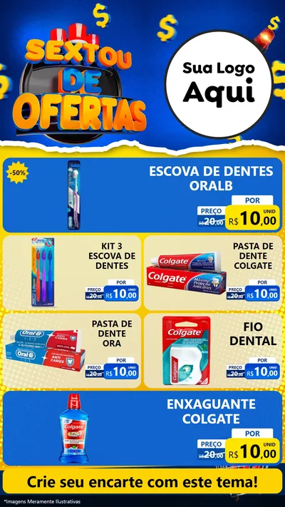 Modelo de TV para TV Vertical com o tema Sextou de Ofertas para Higiene Pessoal