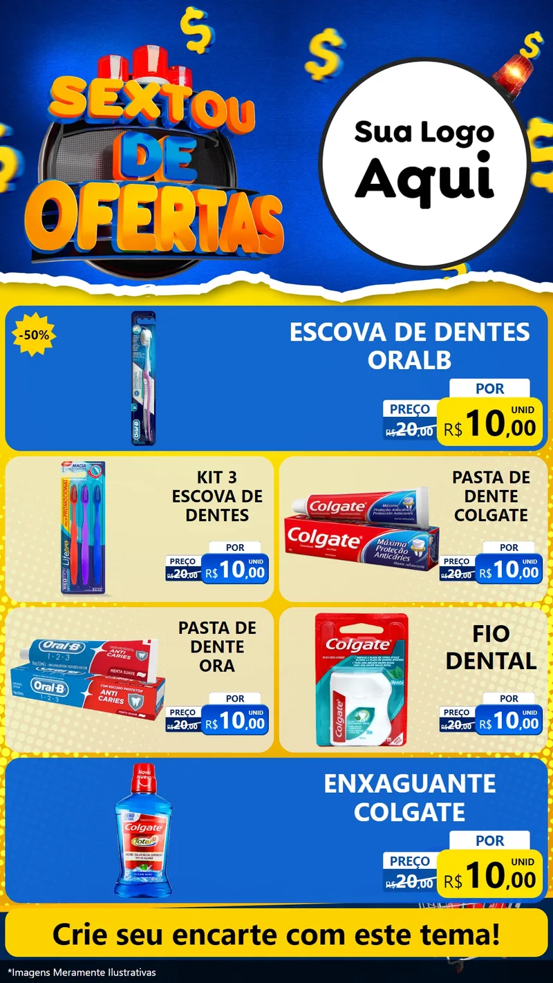 Modelo de TV para TV Vertical com o tema Sextou de Ofertas para Higiene Pessoal