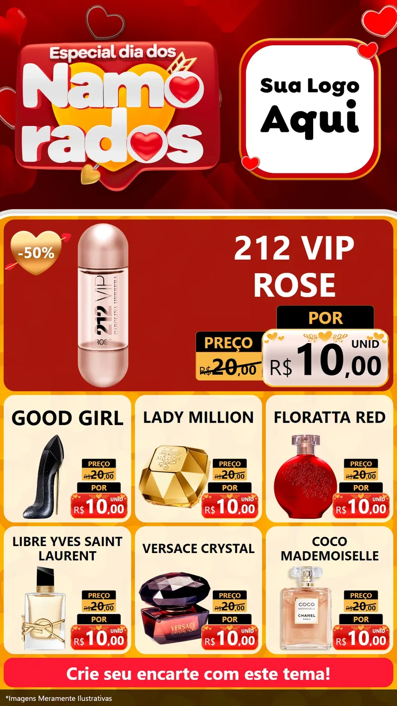 Modelo de Rede Social para Stories com o tema Especial Dia dos Namorados para Perfumes