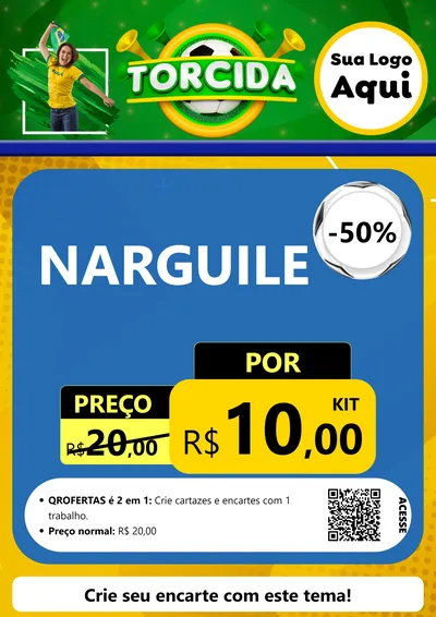 Modelo de Cartaz para Cartaz A4 Vertical com o tema Torcida para Tabacaria