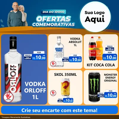 Modelo de Rede Social para Feed Facebook com o tema Dia do Idoso