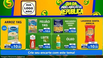 Modelo de TV para TV Horizontal com o tema Dia Da Proclamação da República para Supermercado
