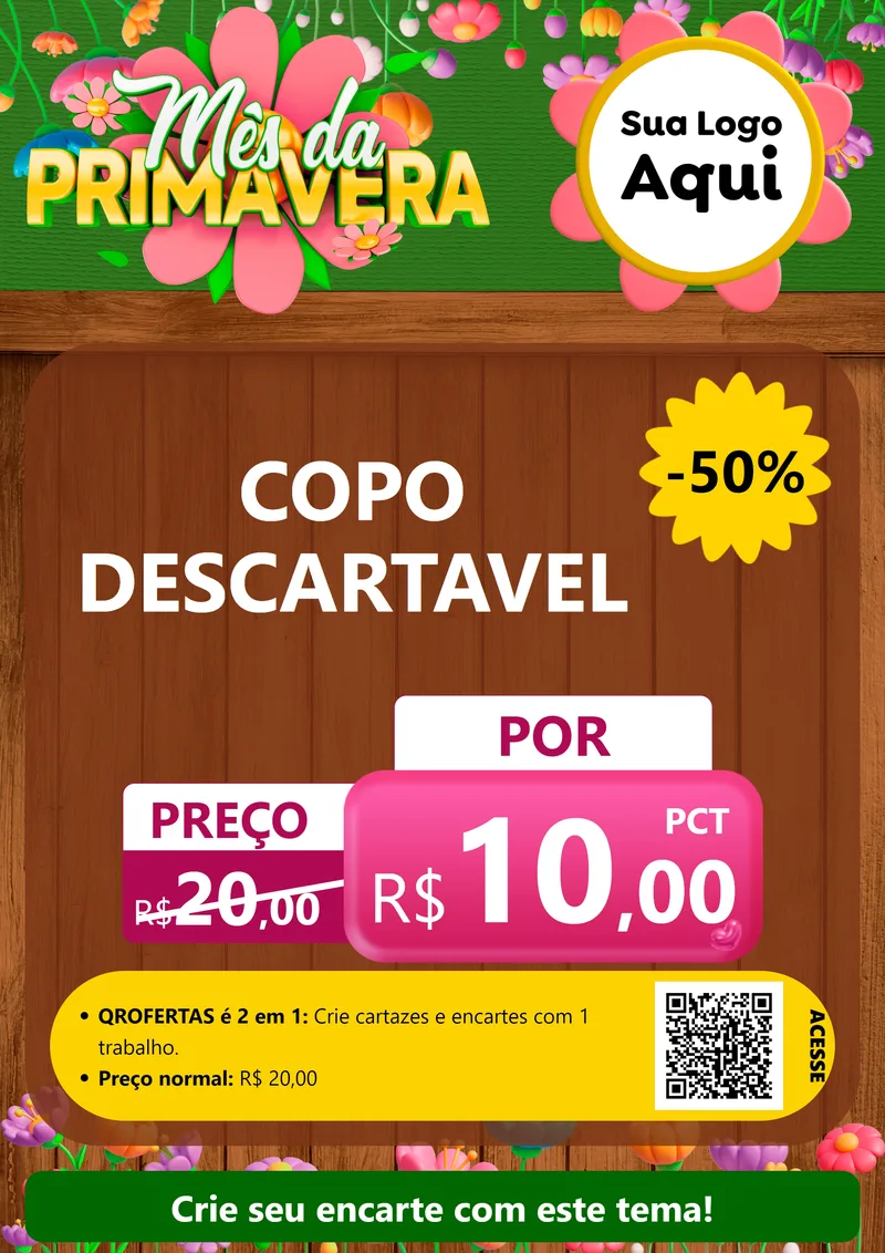 Modelo de Cartaz para Cartaz A4 Vertical com o tema Mês da Primavera para Embalagens