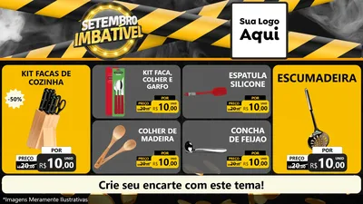 Modelo de TV para TV Horizontal com o tema Setembro Imbatível para Utilidades Domésticas